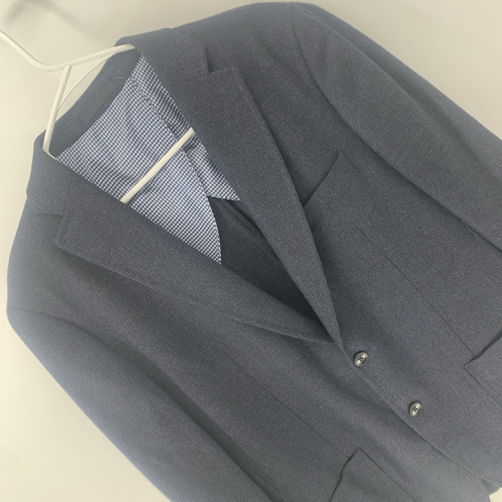 Paul Betenly Jacket Men 40R Blue Blazer Lanificio Filarte Silk Cashmere Wool